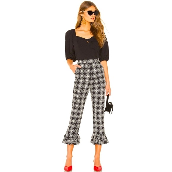 NWOT REVOLVE TULAROSA Demi Pant Black & Ivory S - Picture 1 of 13